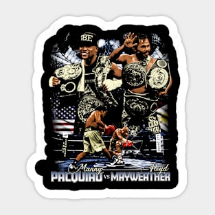 Floyd Mayweather Vs. Manny Pacquiao Vintage Sticker